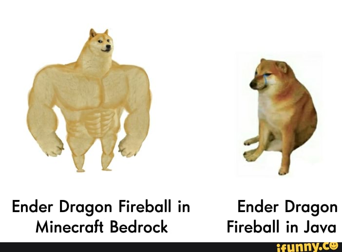 Ender Dragon Fireball in Ender Dragon
Minecraft Bedrock Fireball in Java