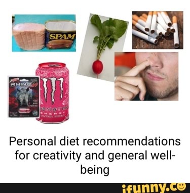 Personal diet recommendations for creativity and general well- being