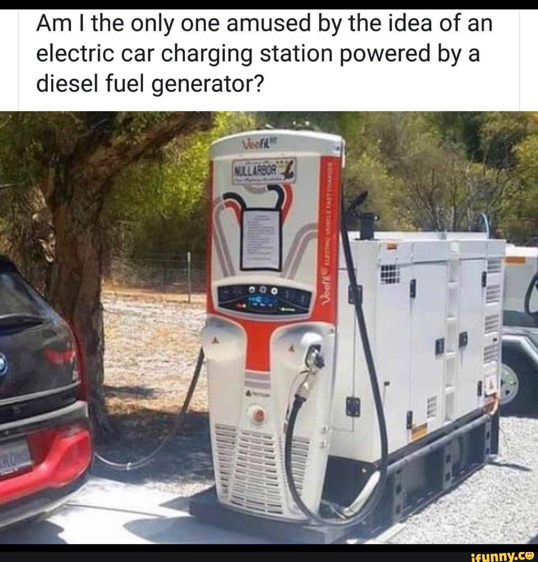 Am I the only one amused by the idea of an electric car charging