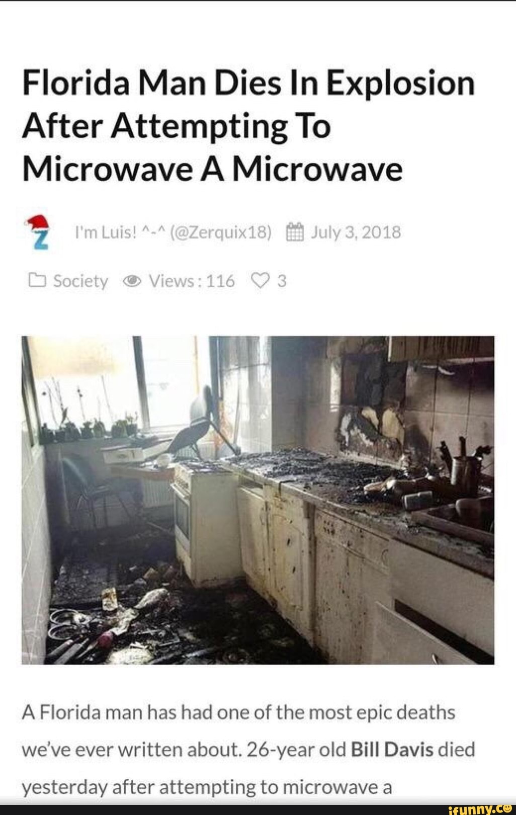 Florida Man Dies In Explosion After Attempting To Microwave A Microwave )