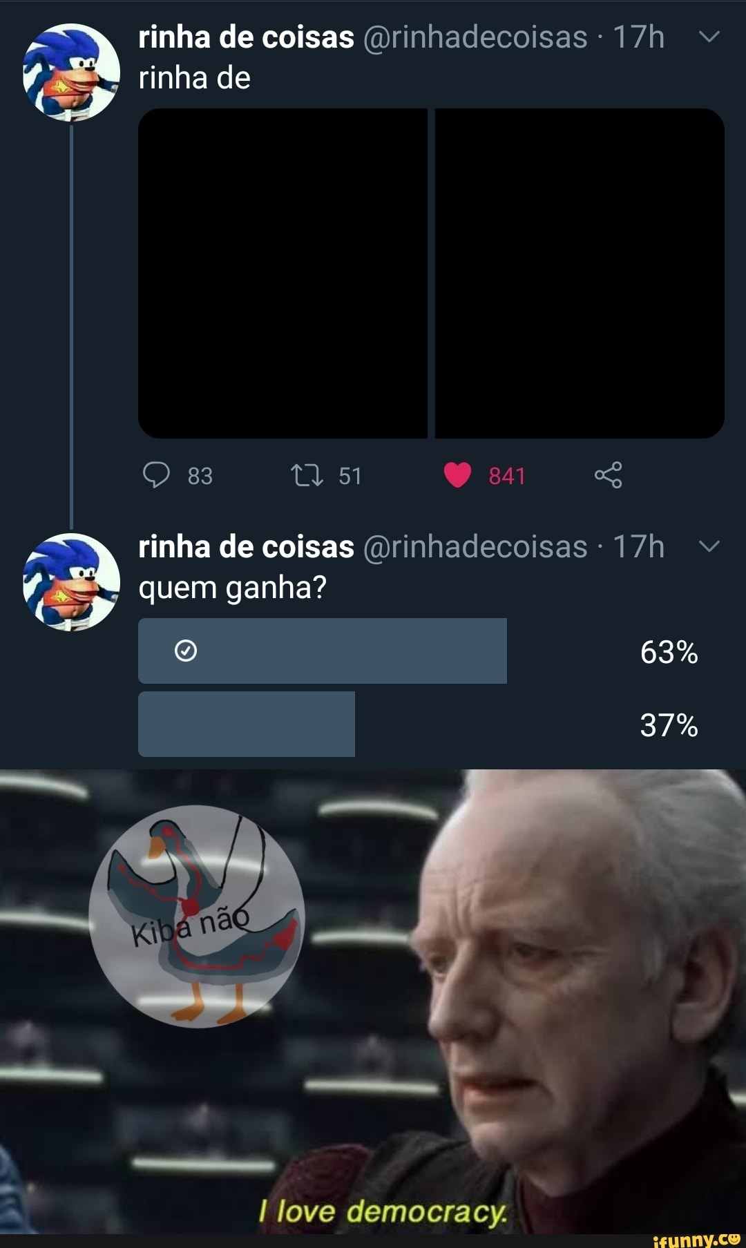"sá SEE
I love democracy.