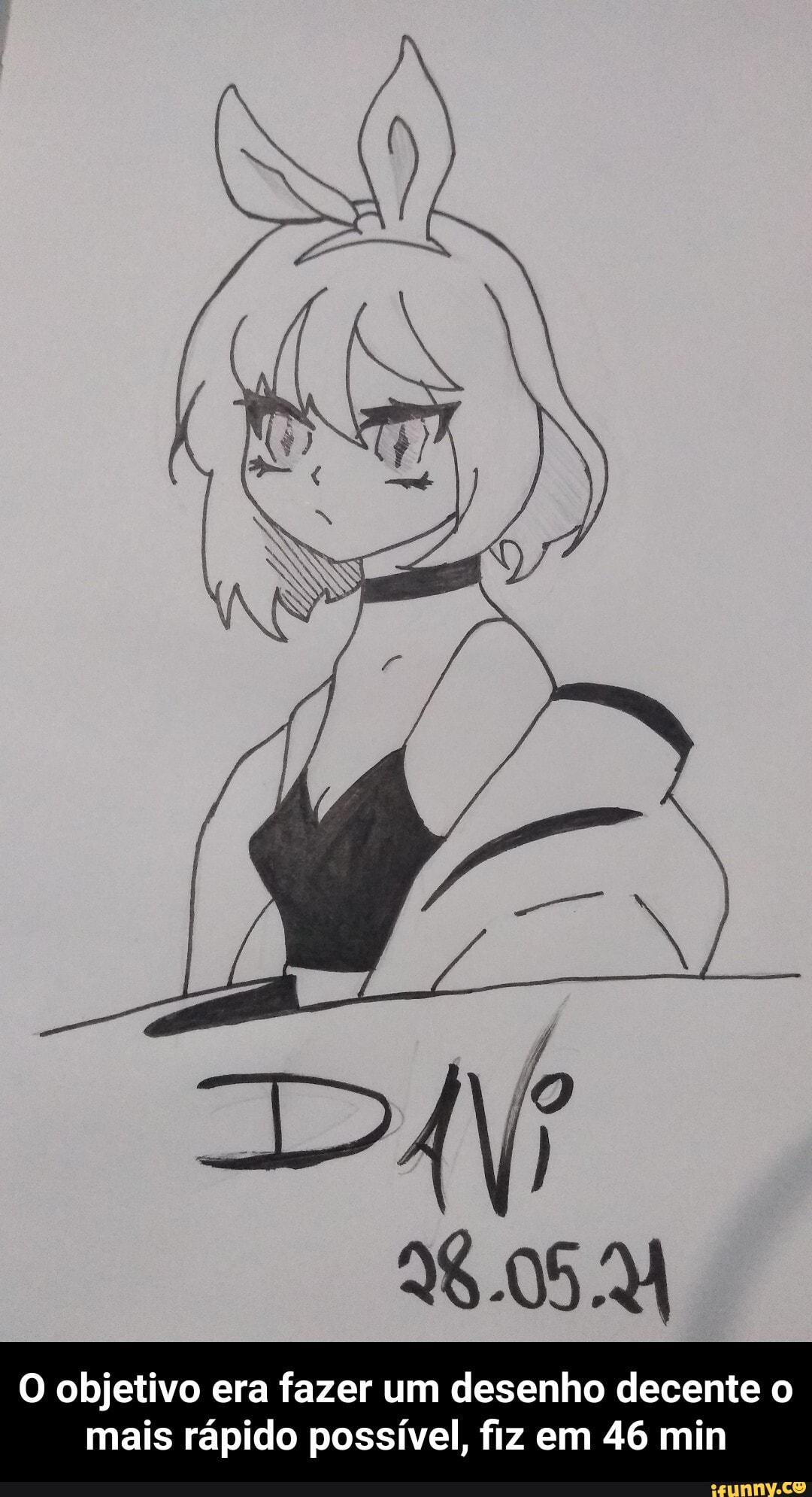 O objetivo era fazer um desenho decente mais rápido possível, fiz em 46 min - O objetivo era fazer um desenho decente o mais rápido possível, fiz em 46 min