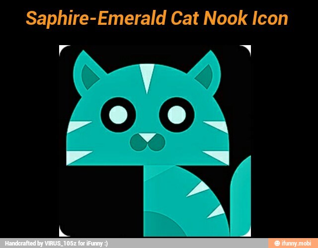 Saphire-Emerald Cat Nook Icon