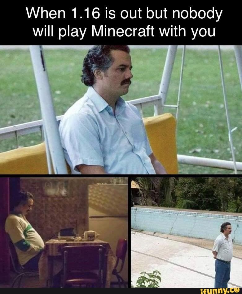 When 1.16 is out but nobody will play Minecraft with you