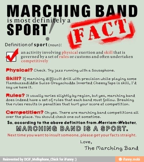 MARCHING BAND ism in SPORT! ACL) anactivity involving physical exertion