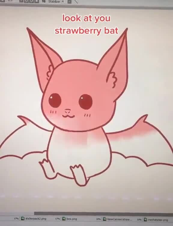 Look at you strawberry bat )