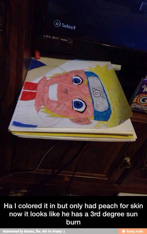 Ha I colored it in but only had peach for skin
now it looks like he has a 3rd degree sun
burn