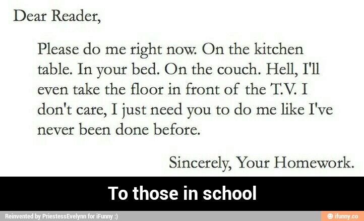 Dear reader sincerely homework picture