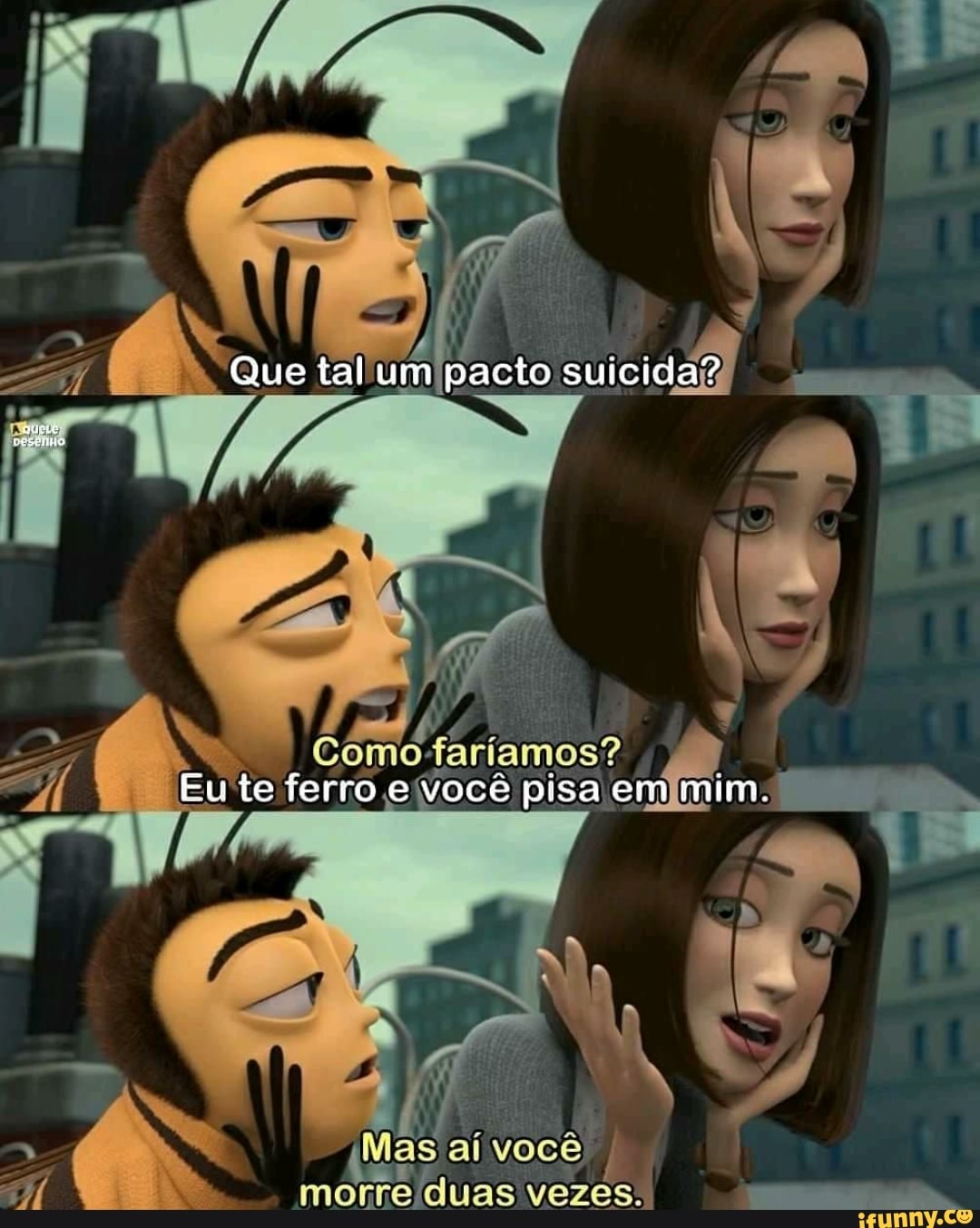 Que tal um pacto suicida"?
reseno
Eu te ferro e você pisa em mim,
Mas aí você