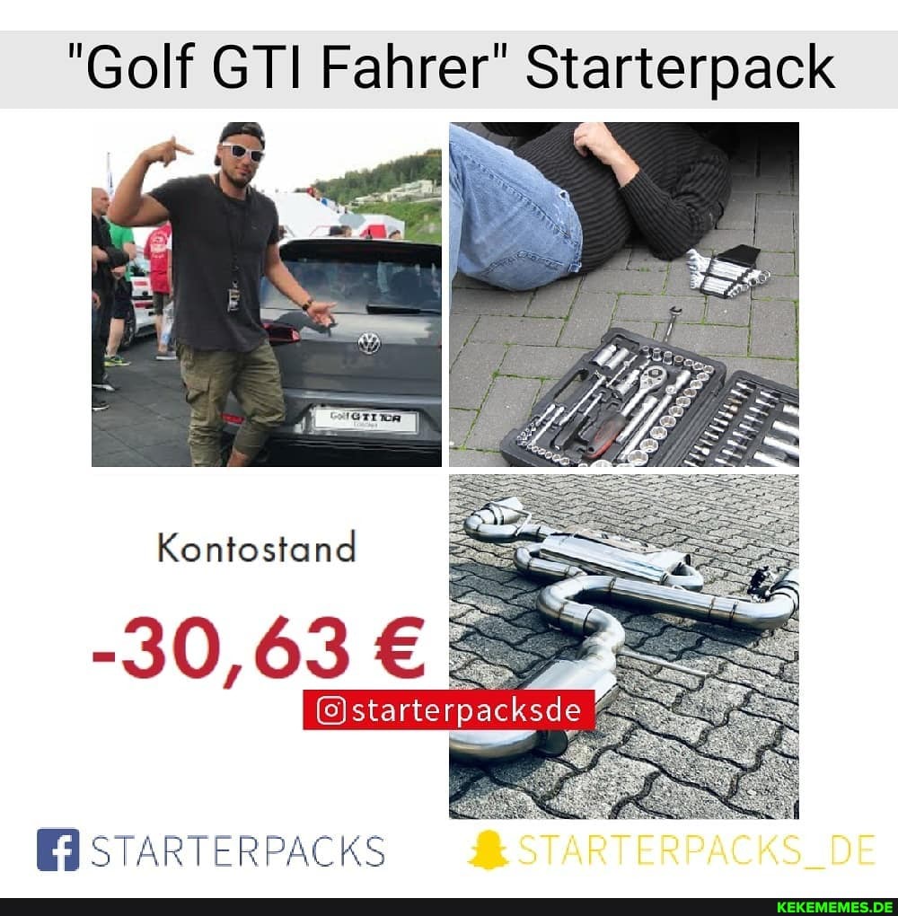 "Golf GTI Fahrer" Starterpack Keke