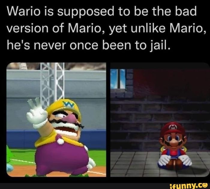 Wario is supposed to be the bad version of Mario, yet unlike Mario, he ...