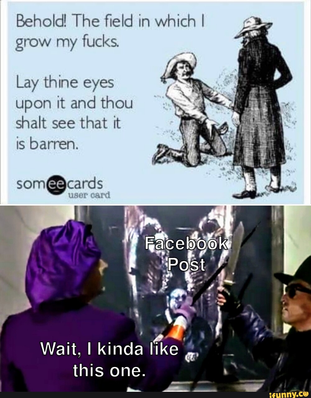 Behold The Field In Which I Grow My Fucks Lay Thine Eyes Upon It And