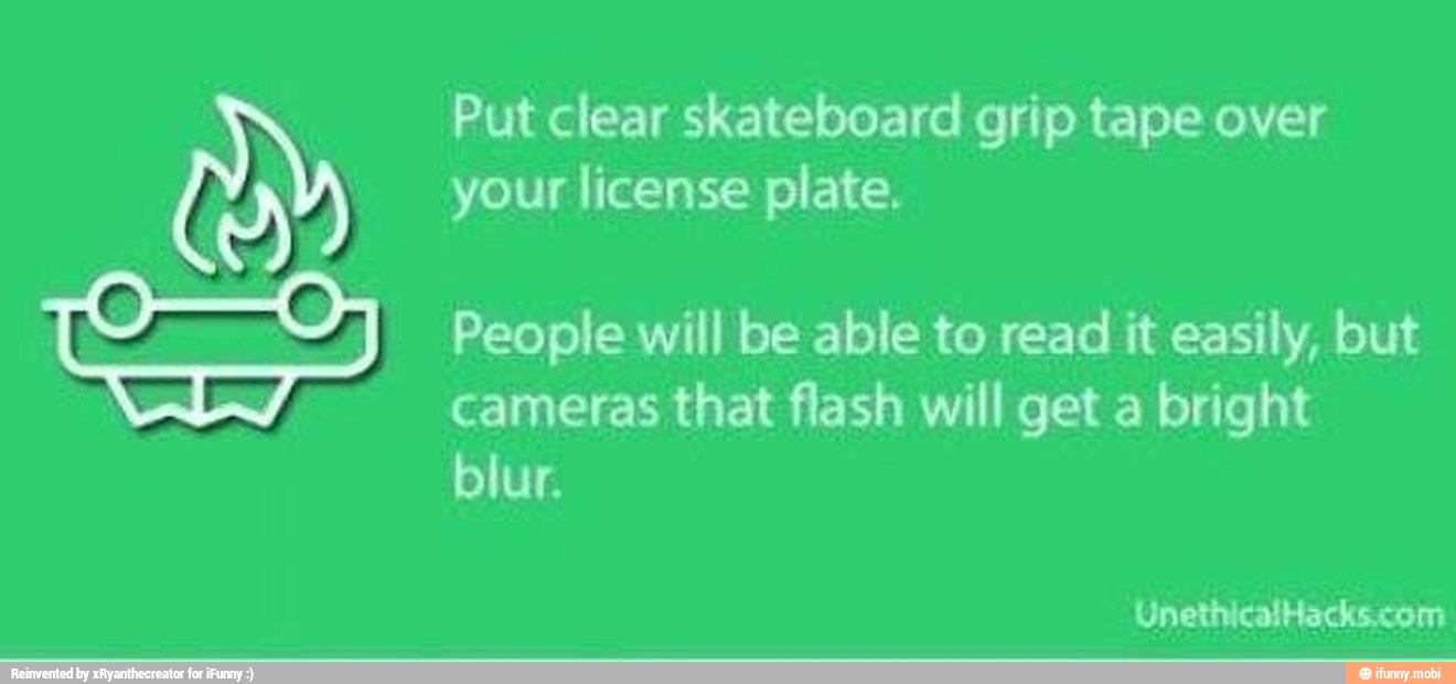 clear skateboard grip tape license plate