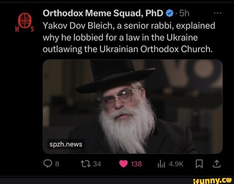 Orthodox Meme Squad, PhD on X:  / X