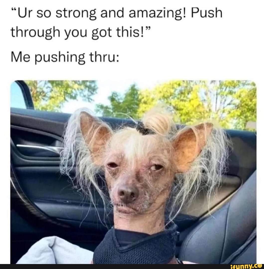  Ur So Strong And Amazing Push Through You Got This Me Pushing Thru IFunny