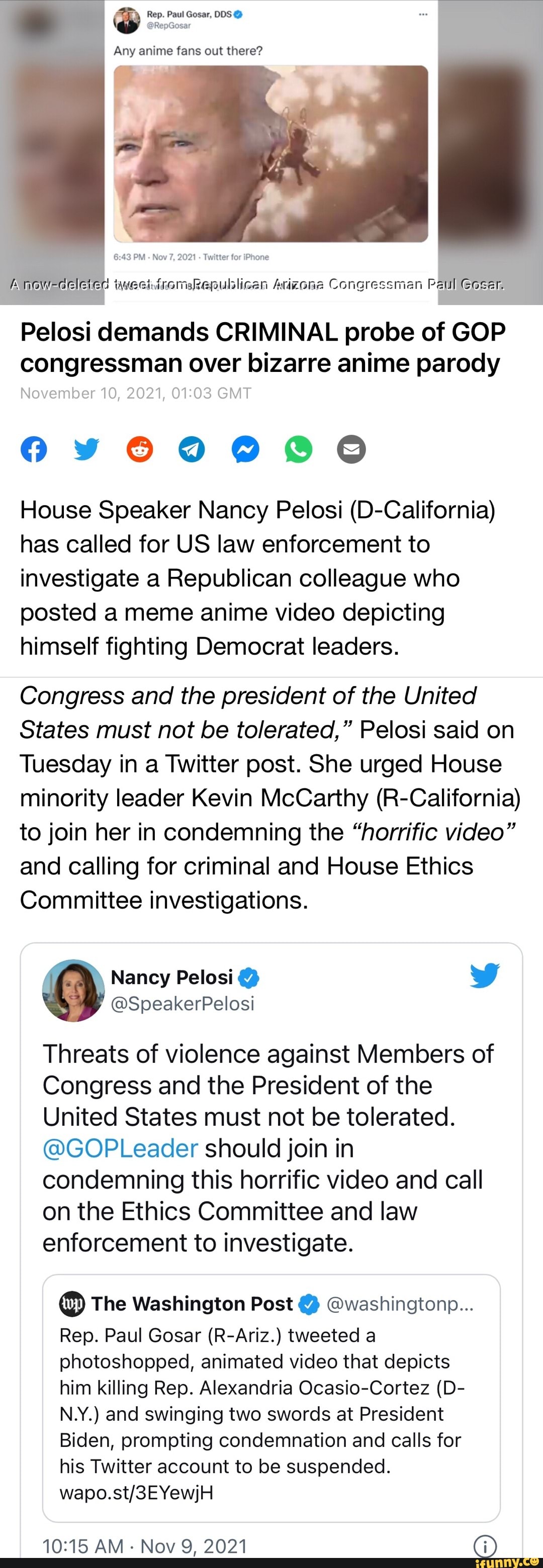 Rep. Paul Goser, DOS Any anime fans out there? PM Nov 7, 2021