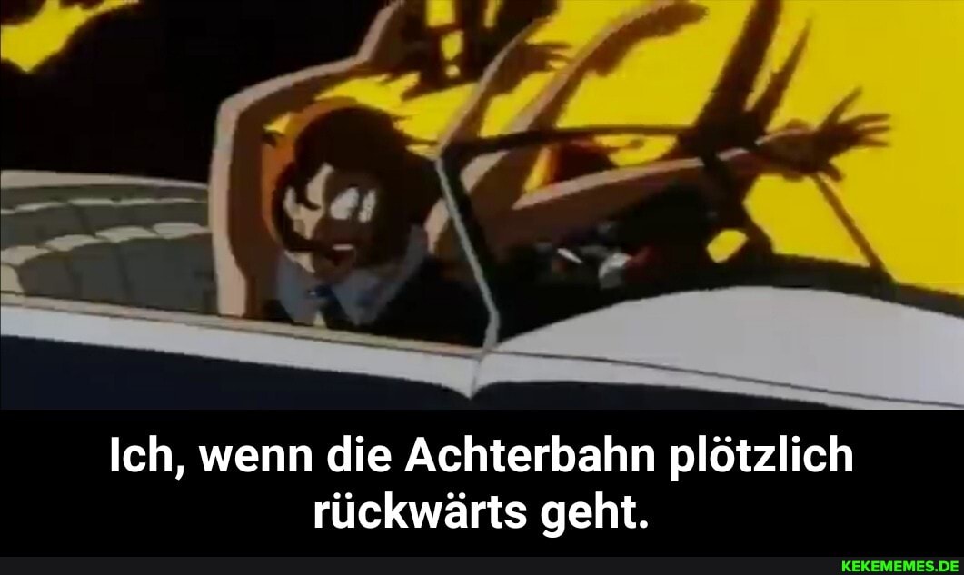 Ich, wenn die Achterbahn plötzlich
rückwärts geht. - Ich, wenn die Achterbahn plötzlich rückwärts geht.