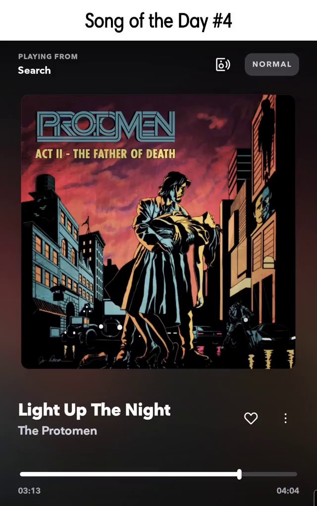 symaskine bison håndtag Song of the Day #4 PLAYING FROM NORMAL Search EROME ACT Il - THE FATHER OF  DEATH Light Up The Night The Protomen - )