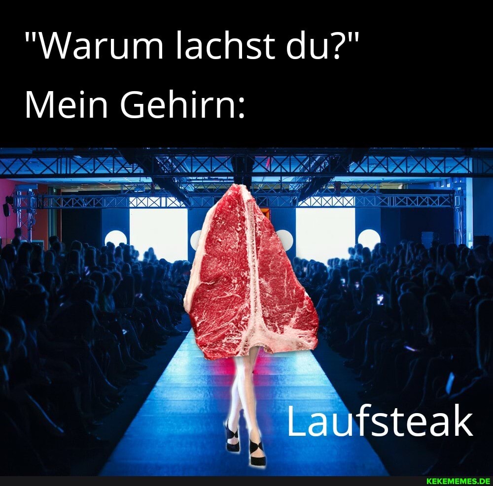 "Warum lachst du?"
Mein Gehirn:
Laufsteak