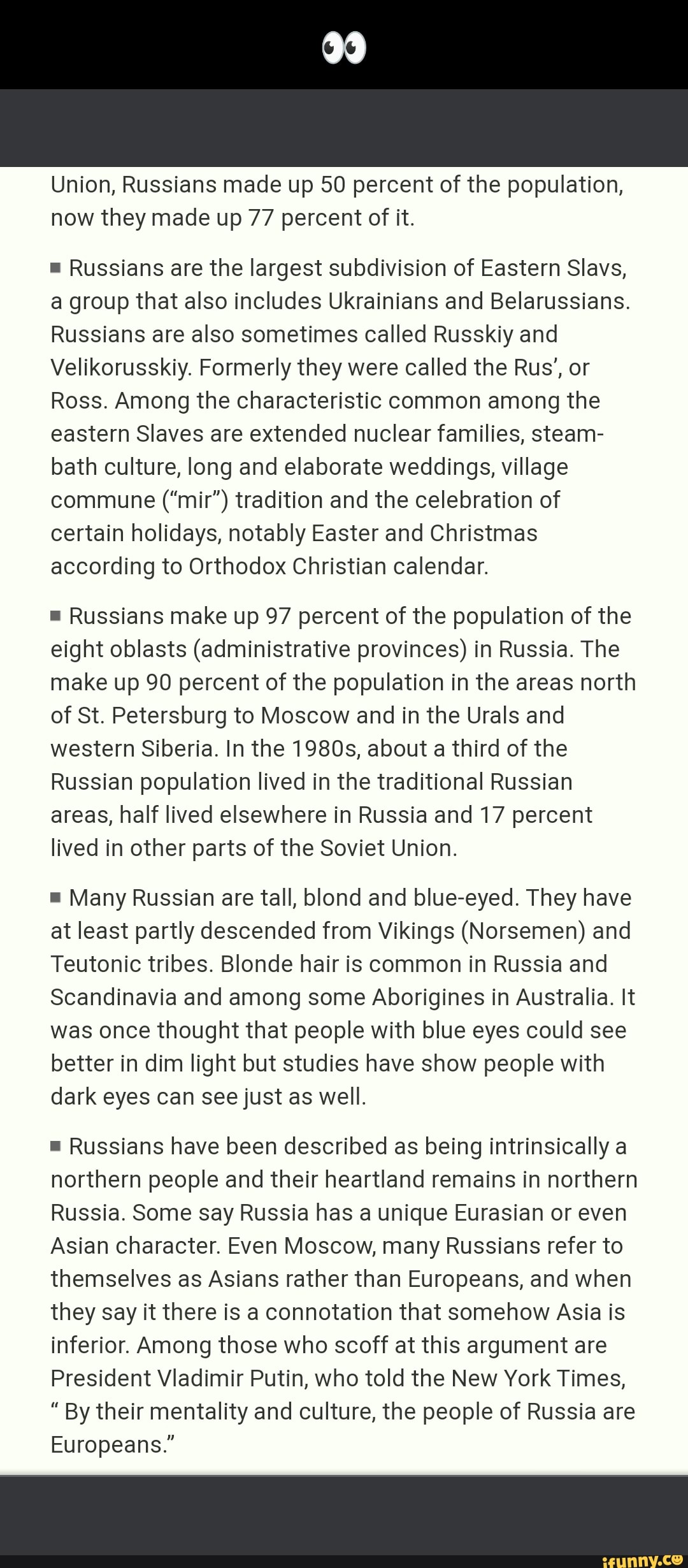 Union, Russians made up 50 percent of the population, now they made up ...