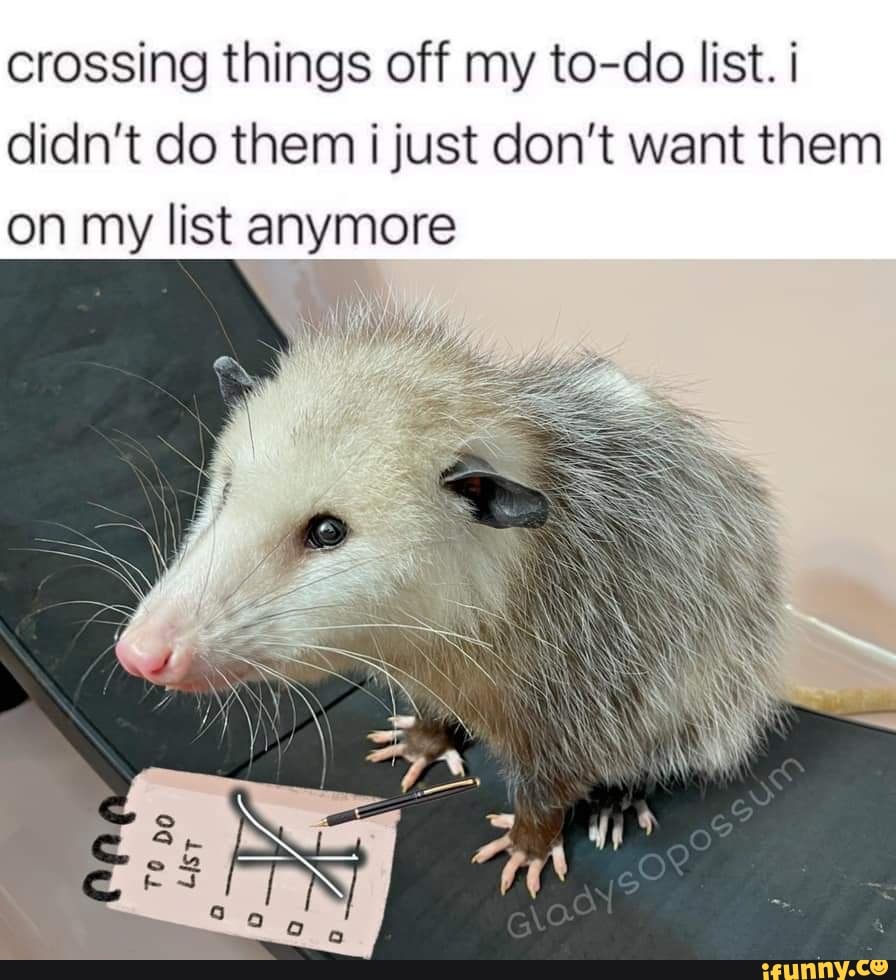 Crossing things off my todo list. didn't do them just don't want them