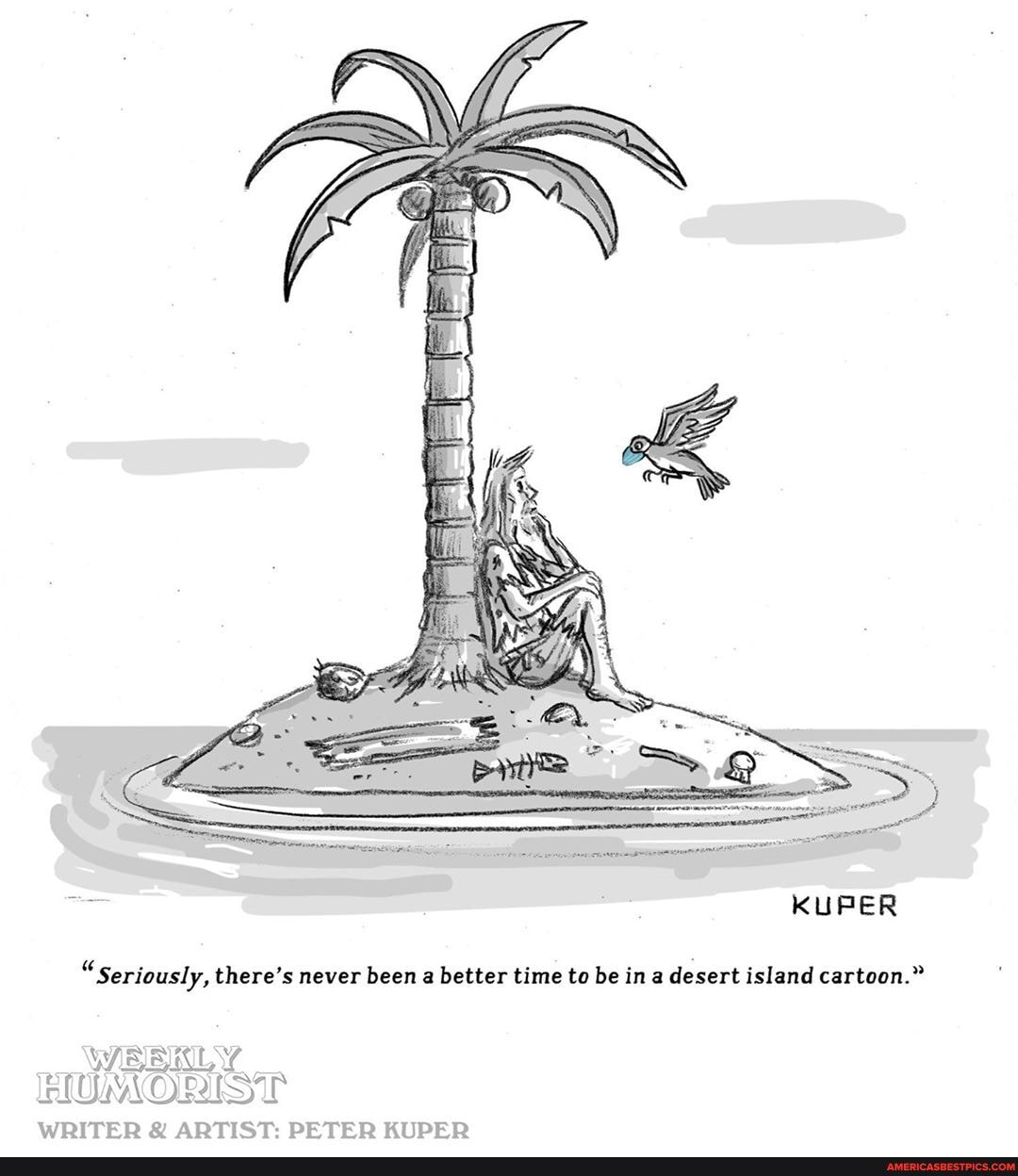 KUPER
"Seriously, there's never been a better time to be in desert island cartoon."
HUM OSST WRITER & ARTIST: PETER KUPER