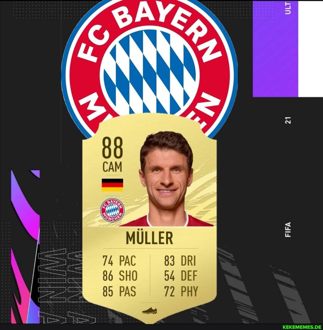 ULT
FIFA
MULLER PAC
83 DRI
86 SHO 54 DEF PAS 72