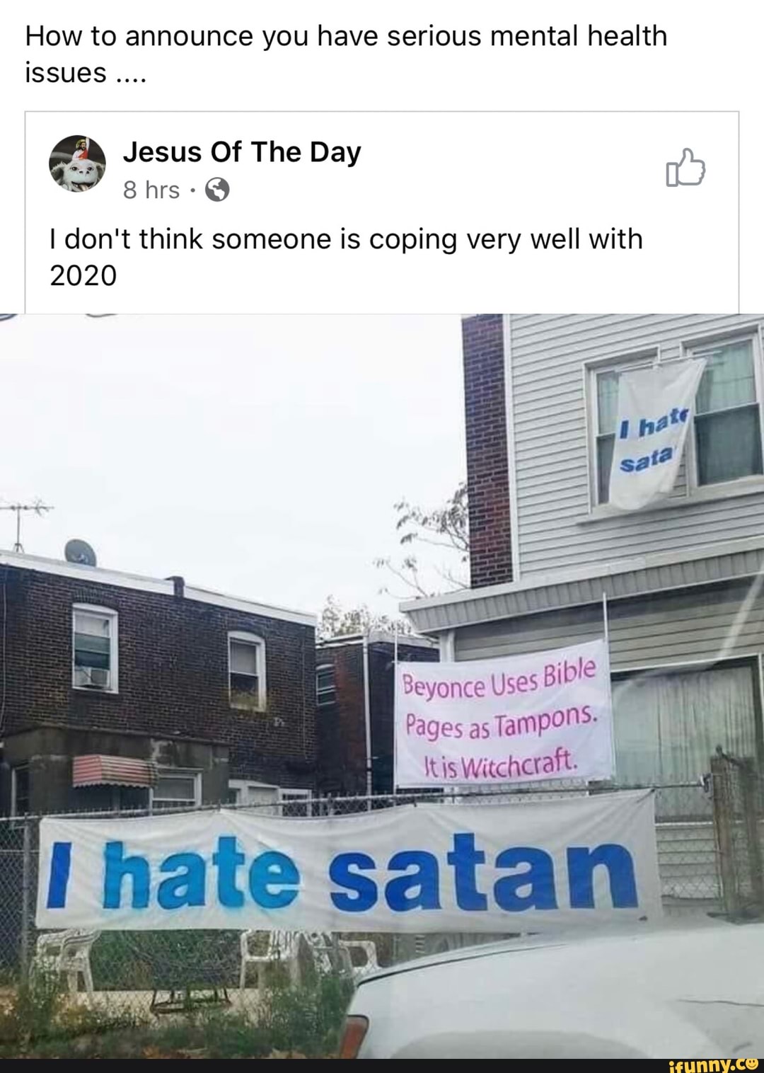How to announce you have serious mental health
I don't think someone is coping very well with