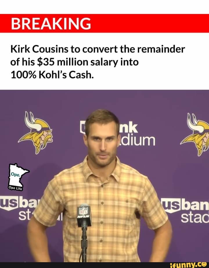 BREAKING Kirk Cousins to convert the remainder of his 35 million