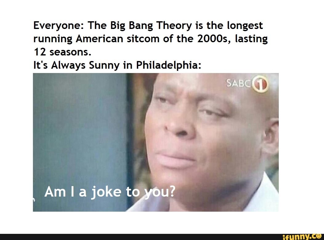 Everyone: The Big Bang Theory is the longest running American sitcom of ...