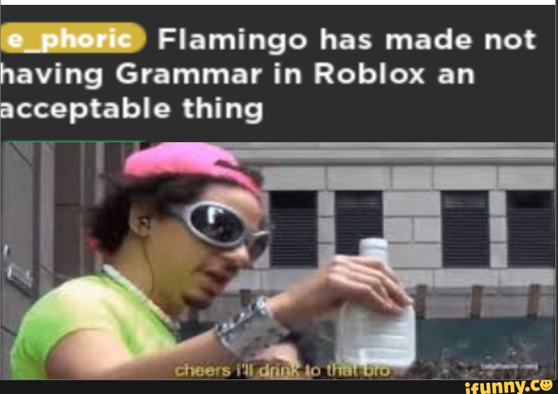 Flamingo Has Made Not Having Grammar In Roblox An Acceptable Thing Ifunny