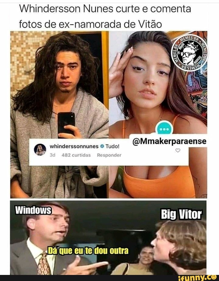 Whindersson Nunes curte e comenta
fotos de ex-namorada de Vitão