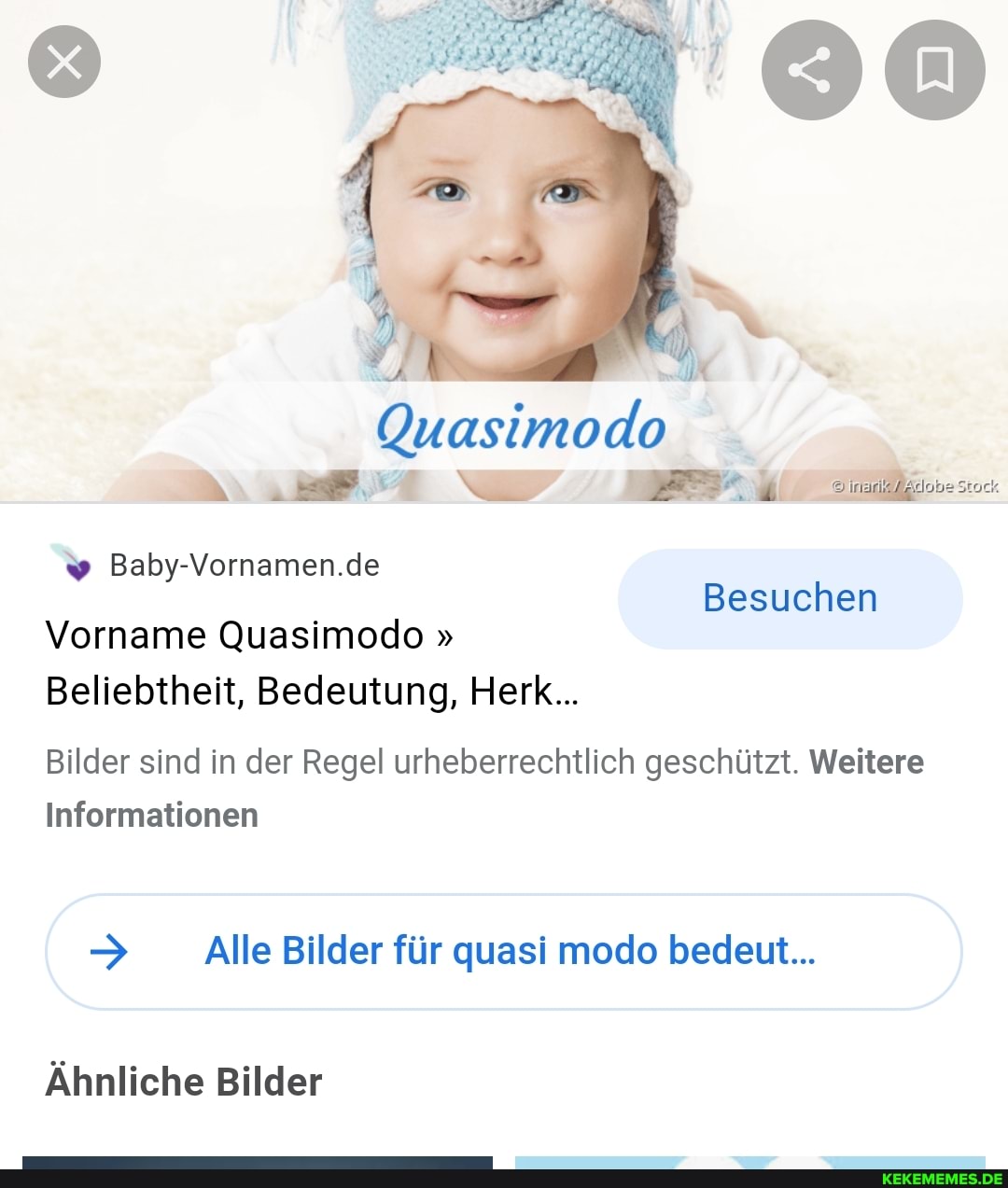 Quasimodo % Baby-Vornamen.de Besuchen Vorname Quasimodo 