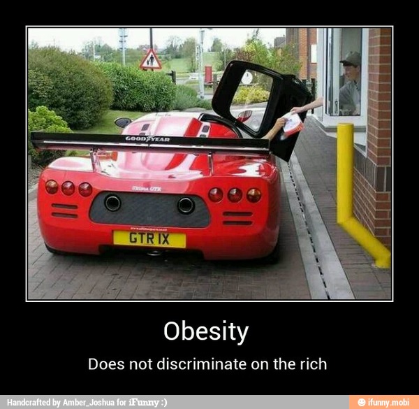 Obesity
Does not discriminate on the rich - Obesity
Does not discriminate on the rich