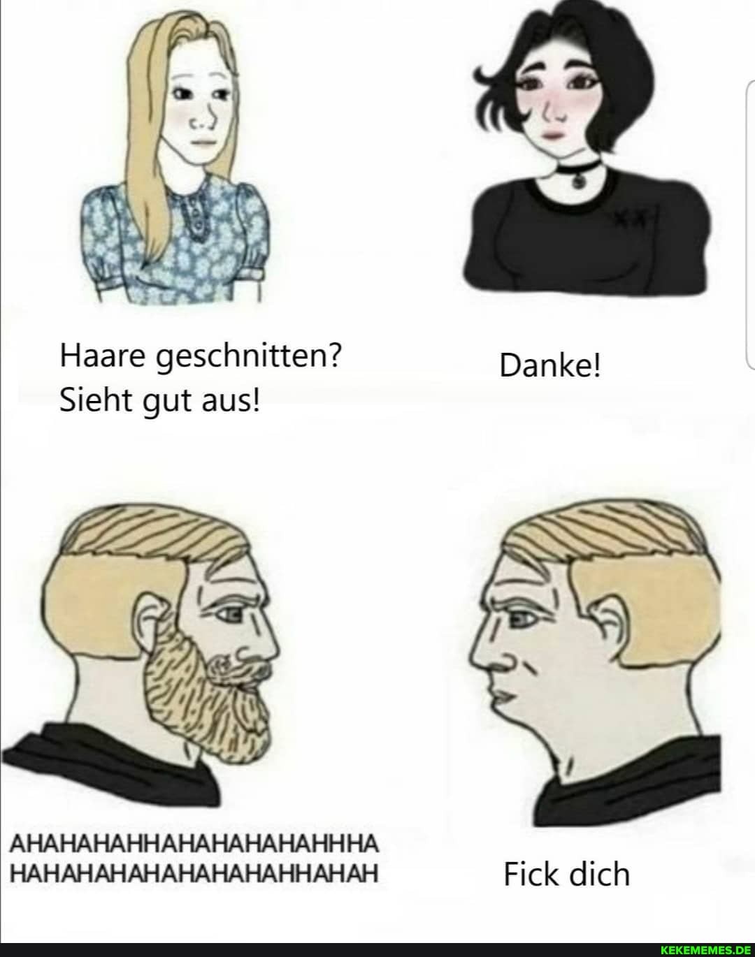 Haare geschnitten? Danke!
Sieht gut aus!
AHAHAHAHHAHAHAHAHAHHHA
Fick dich