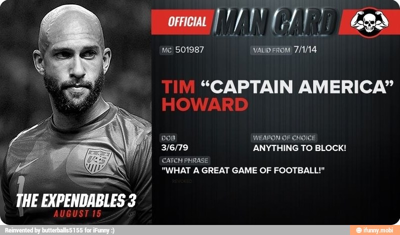 pos WEAPON OF CHOICE
3/6/79 ANYTHING TO BLOCK!
CATCH PHRASE
"WHAT A GREAT GAME OF FOOTBALL!"
he EXPENDABLES 3