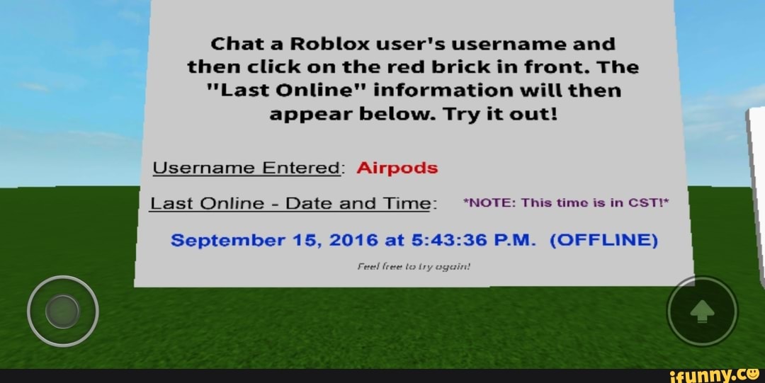Chat A Roblox User S Username And Then Click On The Red Brick In