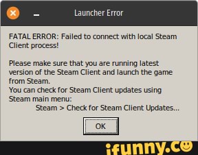 Cs go fatal error failed to connect to local steam client process что делать