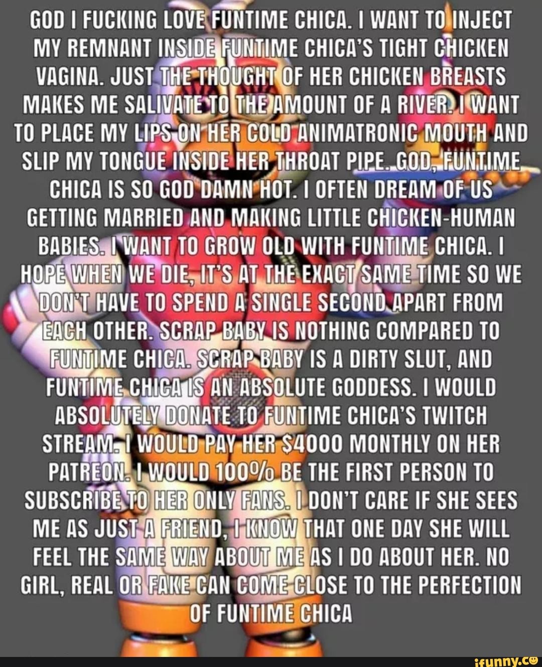 GOD I FUCKING LOVEFUNTIME CHICA I W