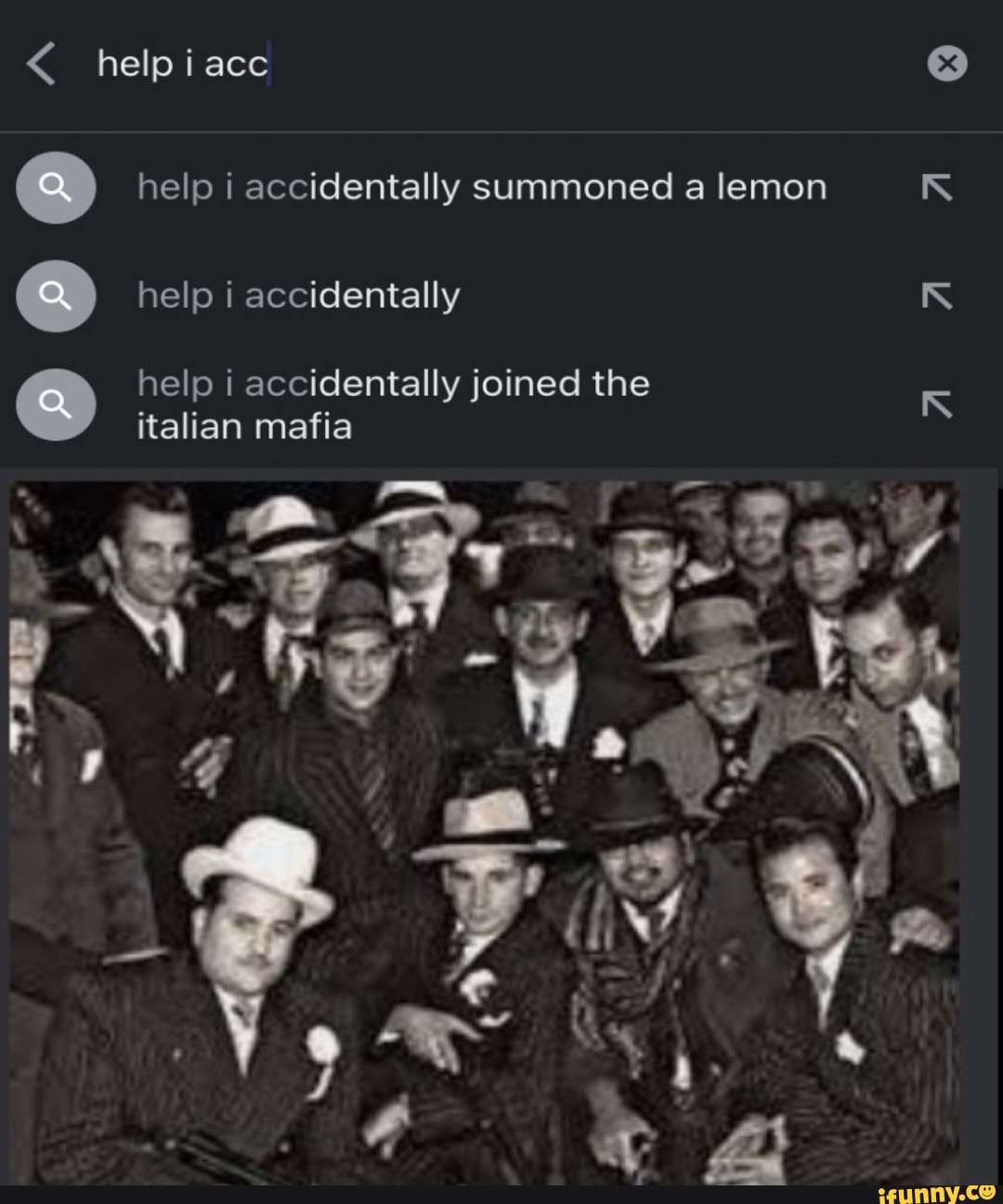 help i acc
help i accidentally summoned a lemon
help accidentally
help accidentally joined the - italian mafia