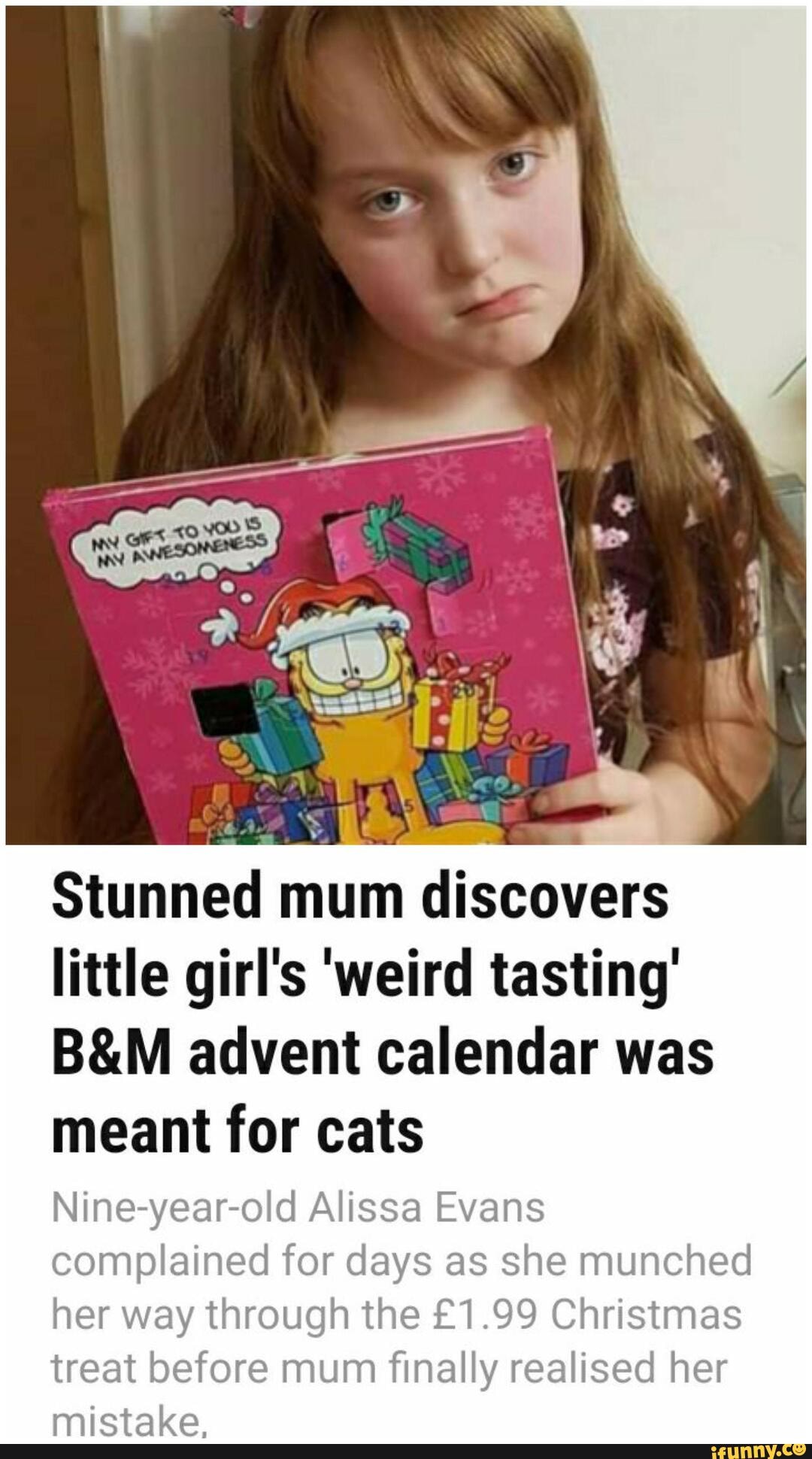 Stunned mum discovers little girl's 'weird tasting' advent calendar was