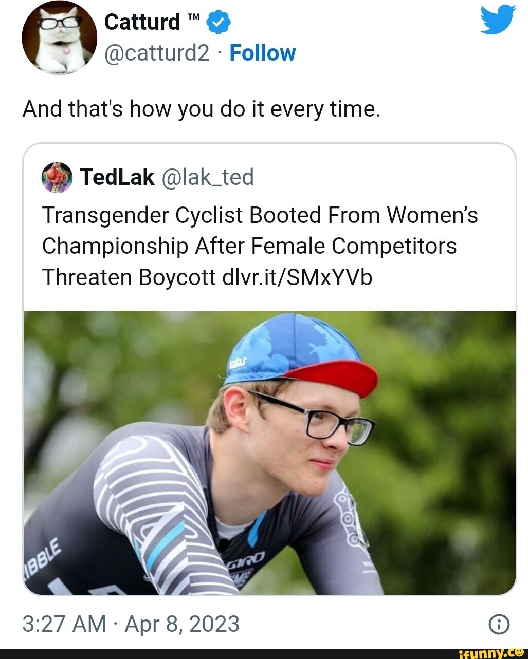 Catturd Follow And that's how you do it every time. TedLak @lak_ted ...