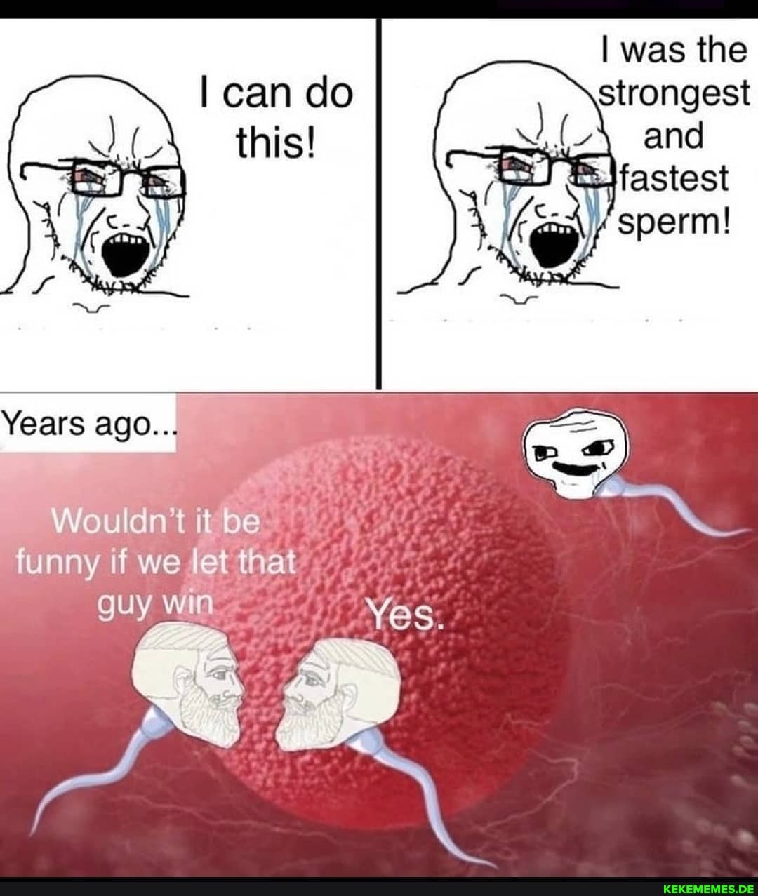 I was the sirongest fastest sperm can do this!
Years ago...
uontt funny If we et that guy win Yes.