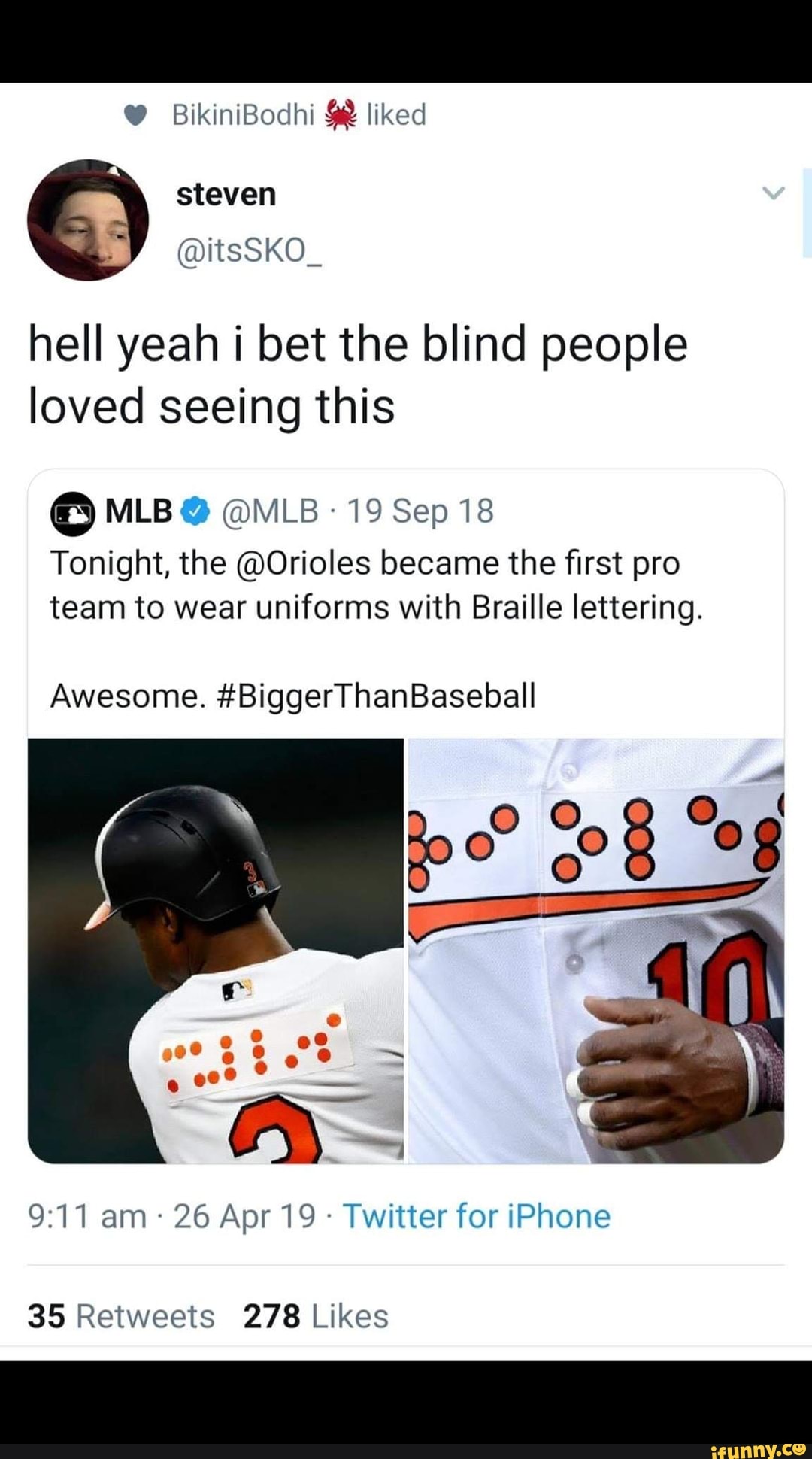 mlb orioles braille