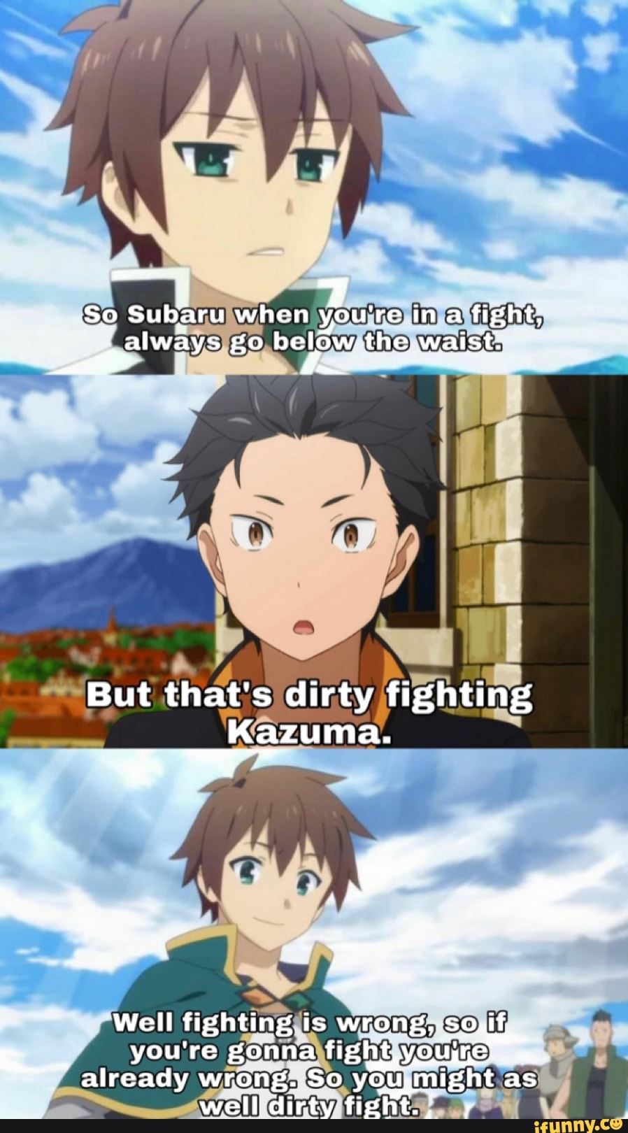 Anime Memes - Undoubtedly the most pain Kazuma and Subaru have