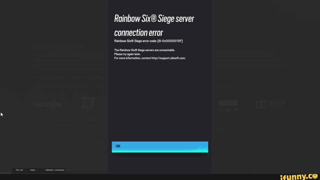 Rainbow Six Siege server connection error Rainbow Siege error code [8
