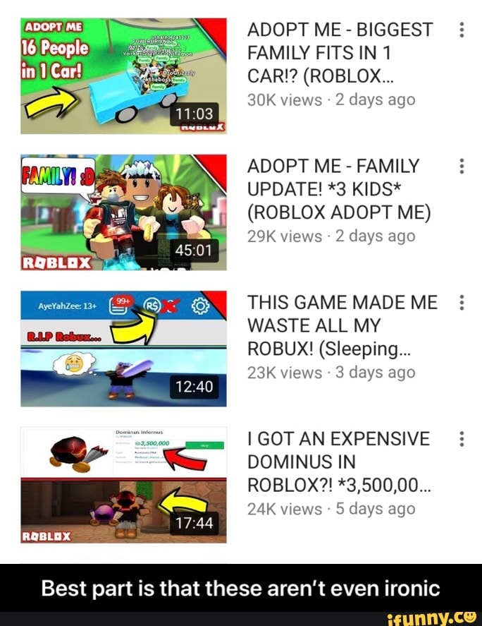 Adopt Me Biggest Family Fits In1 Carl Robloxh 30k Wews 2 Days Ago Adopt Me Family Update 3 Kids Roblox Adopt Me 29k Wews 2 Days Ago This Game Made - roblox adopt me family