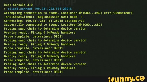 Rust Stomp Rust Console 4.0 > client.connect Attempting connection to Stomp ...