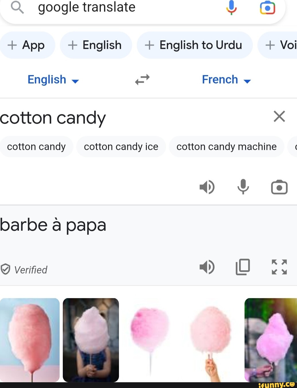 Google translate fe) + App + English + English to Urdu + Voi English