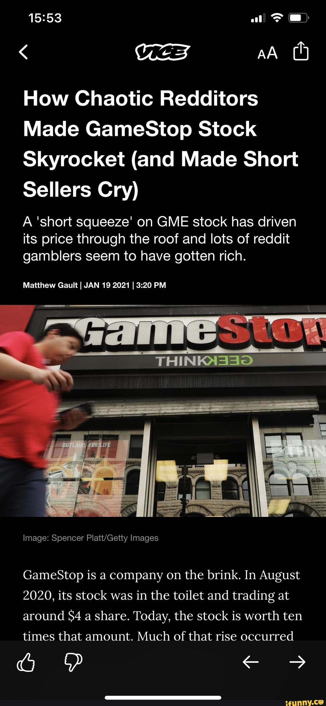 Robinhood gamestop explained reddit picture